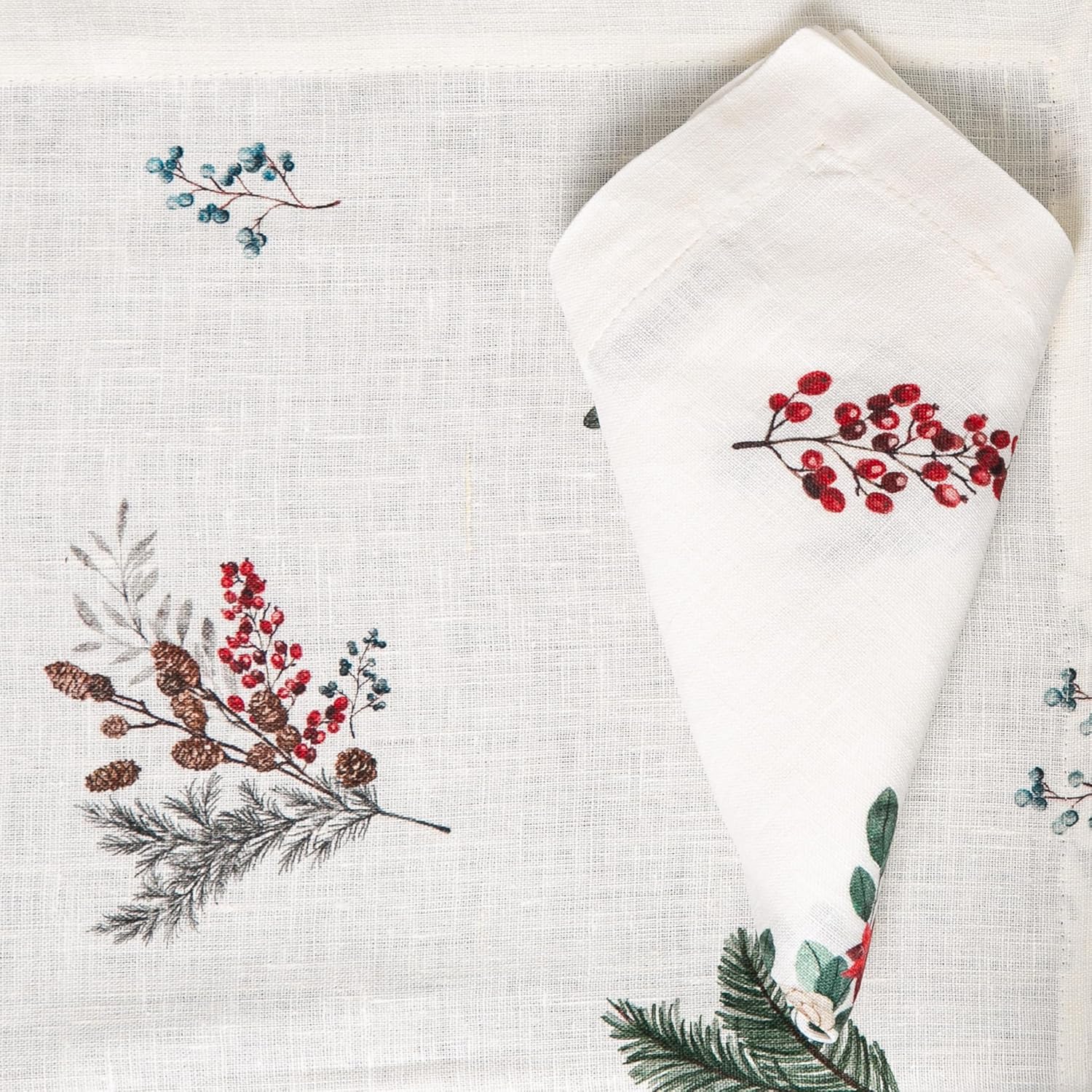 Linen Placemats Set of 4 – Easter Decoration Pure Linen Placemats for Holiday Table Settings, Machine Washable Festive Table Decor, Matching Cloth Napkins and Table Runners Available